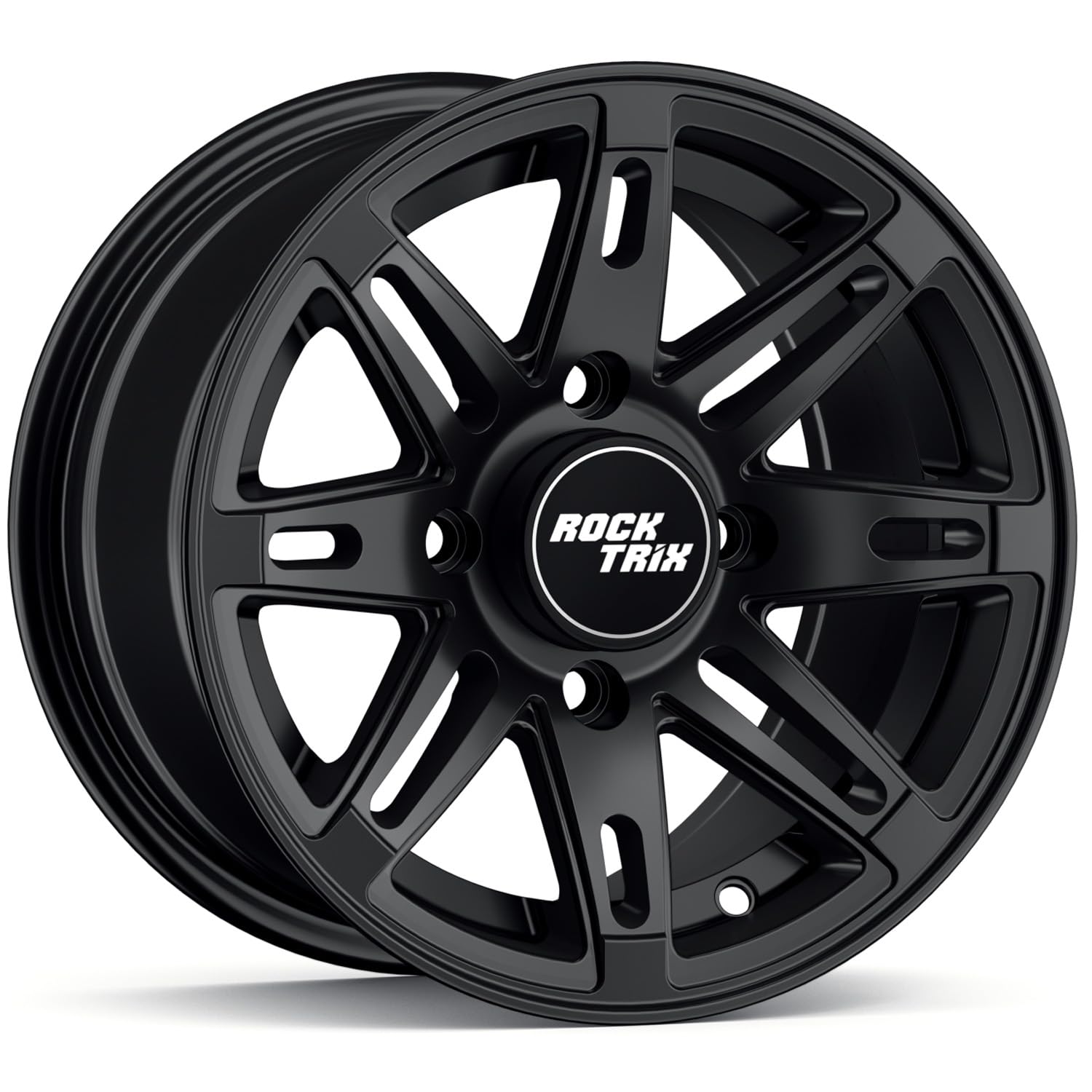 Amazon.com: RockTrix RT103 12x7 ATV Wheels 4x110 Matte Black 5+2